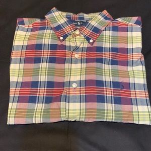 Ralph Lauren Mens plaid classic fit XL short sleeve shirt